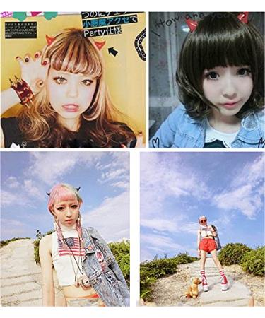 Devil Horn Halloween Hair Clips - Colorful Barrettes for Women & Girls | Party Cosplay Accessories 4 Pairs - Buy Online on SooperMarket.com