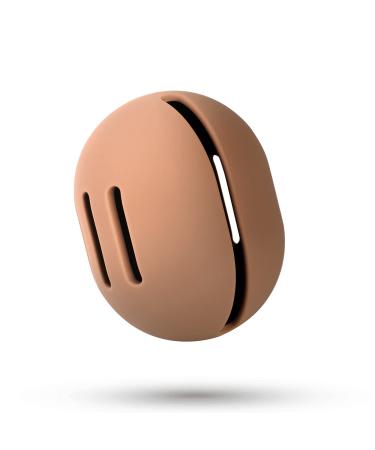 FERYES Makeup Sponge Holder - Silicone Beauty Blender Case Make Up Sponge Holder for Travel - Brown