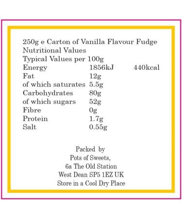 250g Carton of Bristows Vanilla Fudge - Buy Online on SooperMarket.com