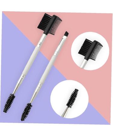 Tossper Eyebrow Brush Set - 2 Angled Brushes & Spoolie with Forehead Comb | Professional Eye Makeup Tools for Perfect Brows - Buy Online on SooperMarket.com