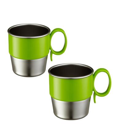 Innobaby Din Din SMART Stainless Steel Cup 9oz (Green (2 Pack))