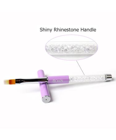 Professional UV Gel Nail Ombre Brush - Nylon Hair with Rhinestone Handle | Top Nail Art Tool for Beautiful Designs - Buy Online on SooperMarket.com