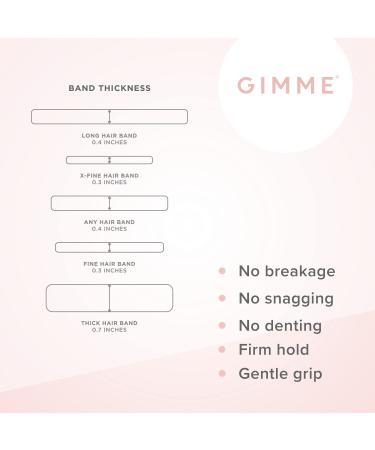GIMME Bands Fitting Kit - Gentle Microfiber Hair Ties for Every Hair Type - Five Sizing Options for Perfect Fit - Black - Buy Online on SooperMarket.com
