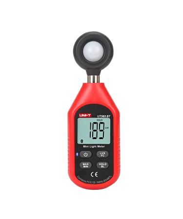 UNI-T Light Meter UT383BT Lux Meter Lumens Digital Illuminance Meter 0199900 Lux (018500 FC) Foot Candles Luxmeter for Film Photography Plants Photometer Lighting Intensity Brightness Measurement