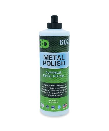 3D Metal Polish - Heavy Duty Multi Purpose Polish, Cleaner, Restorer and Protectant for Metal, Aluminum, Chrome 16oz. 16 Fl Oz (Pack of 1)