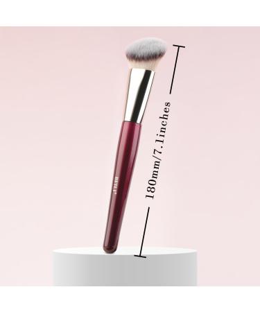 BEILI Foundation brush make-up brush angled foundation brush contour brush professional brushes for blending liquid cream powder polishing dotting (Red) - Buy Online on SooperMarket.com
