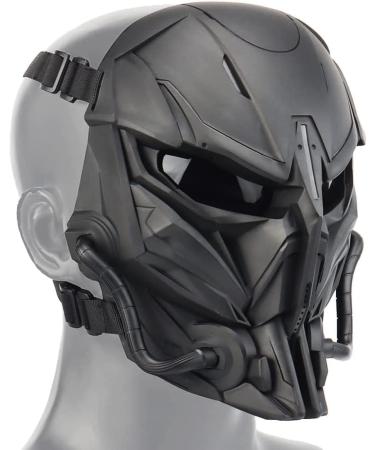 Adjustable Airsoft Skull Full Face Mask for Outdoor Sports & CS Cosplay Tactical - Black - Buy Online on SooperMarket.com