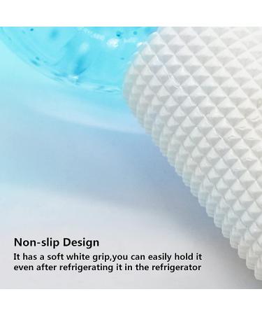 Quartz Glass Ice Roller 2Pcs Set for Hot Cold Therapy Skin Care - Reusable Ice Globes for Neck and Facial Massager - Reduces Redness and Inflammation - Promotes Blood Circulation - Blue - Buy Online on SooperMarket.com