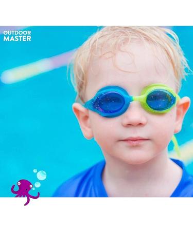 OutdoorMaster Kids Swim Goggles 2 Pack - Quick Adjustable Strap Swimming Goggles for Kids 2 Pack-a - Buy Online on SooperMarket.com
