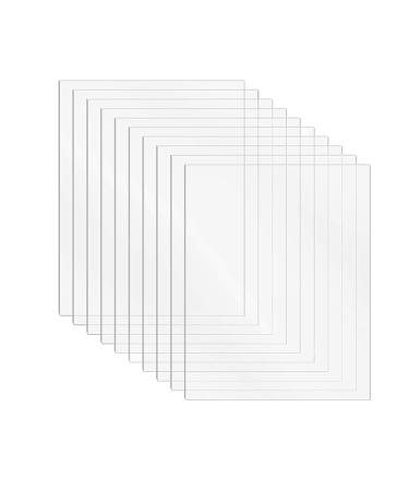 DARENYI 10 Pcs Clear Acrylic Sheet Plexiglass Clear Plastic Sheet 1mm Transparent Acrylic for Drawing  Printing  Craft DIY  Picture Frame etc(18 x 13cm) 7.08 x 5.12in x 1mm Clear 10