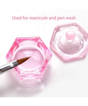 Hexagonal Dappen Dish Cup Crystal Glass Glassware Tool for Nail Art Manicure Care Glass Dappen Dish - Buy Online on SooperMarket.com