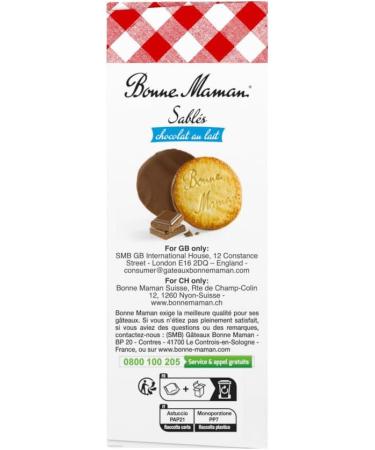Bonne Maman - Shortbread Style Biscuit with Milk Chocolate Topping - Pack of 12 boxes 160g each Milk chocolate 12 boxes - Buy Online on SooperMarket.com