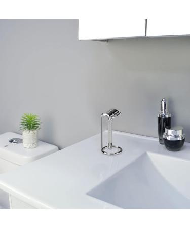 Linkidea 2-Pack Stainless Steel Razor & Brush Holder Stand - Deluxe Non-Slip Base - Buy Online on SooperMarket.com