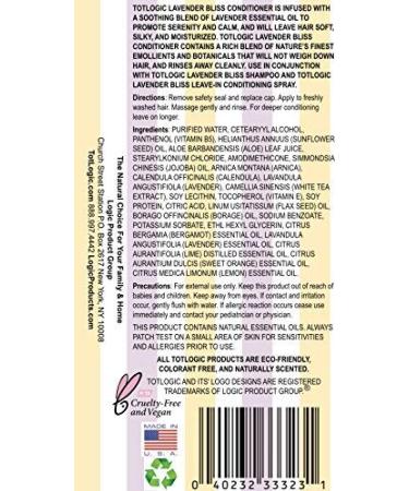 TotLogic Kids Baby Safe Conditioner 8 oz - Lavender Bliss with Natural Jojoba Oil - No Phthalates, Parabens, or Sulfates - Buy Online on SooperMarket.com