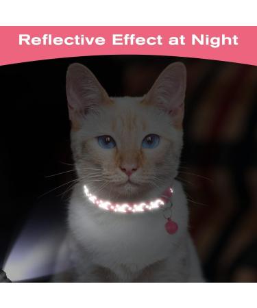 Shop Tagme Cat Neck Band 2-Pack | Reflective Safety Collar with ID Shield & Bell | Adjustable for Cats & Puppies | Pink 18-28 cm - Buy Online on SooperMarket.com