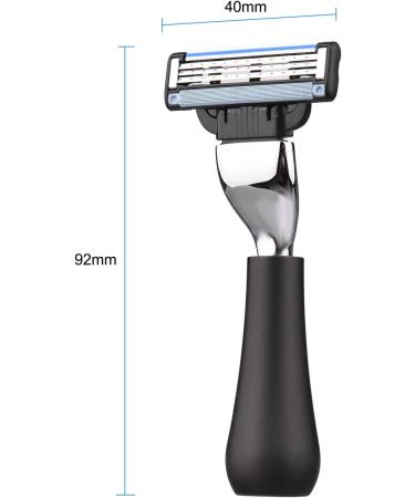 Xiaoxin Portable Metal Razor with PU Storage Bag | 3-Blade Washable Manual Mustache Removal Tool - Safety Bar Design for Perfect Grooming - Buy Online on SooperMarket.com