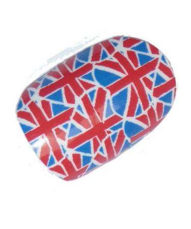 Chix Nails Nail Wraps Union Jack Hearts Red White Blue Fingers Toes Vinyl Foils Olympics London Queen