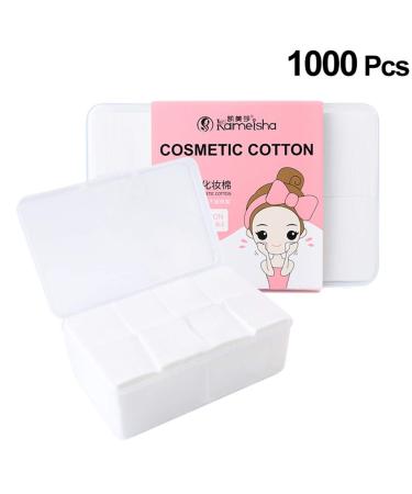 Beaupretty 1000pcs Makeup Remover Pads - Lens Cleaner Cotton Sponge & Cosmetics Removal for Eyes & Lips - Buy Online on SooperMarket.com