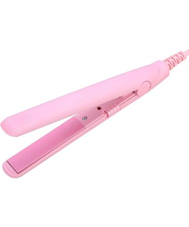 Mini Hair Straightener & Curler - Travel-Friendly Ceramic Plates in Green & Pink | Quick Styling & US Plug - Buy Online on SooperMarket.com