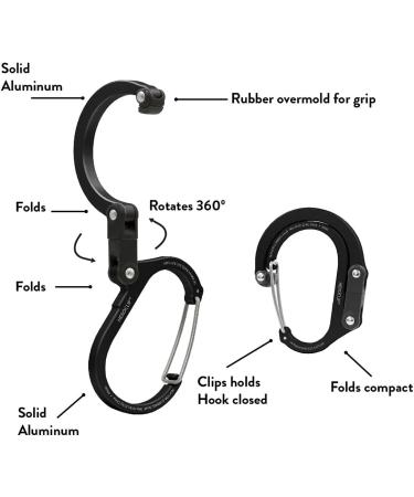 HEROCLIP Snap Hook & Hook (Medium) - Mint Teal for Camping Backpacking & Garage | International Shipping Available - Buy Online on SooperMarket.com