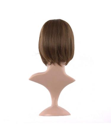 MapofBeauty Natural Designer Short-Length Synthetic Straight Wig - Light Brown | Premium Quality & Worldwide Shipping - Buy Online on SooperMarket.com