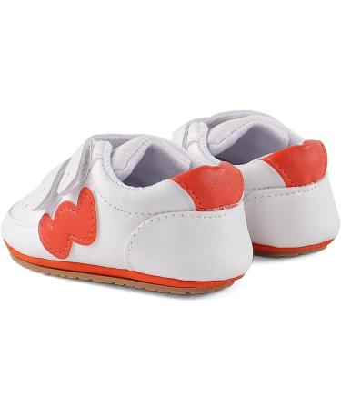 Cheerful Mario Baby First Walking Shoes - Soft PU Leather, Anti-Slip Sole - 12-18 Months - Orange - Buy Online on SooperMarket.com
