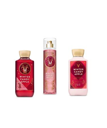 Bath & Body Works - Winter Candy Apple - Winter 2019 - Daily Trio - Shower Gel  Fine Fragrance Mist & Super Smooth Body Lotion