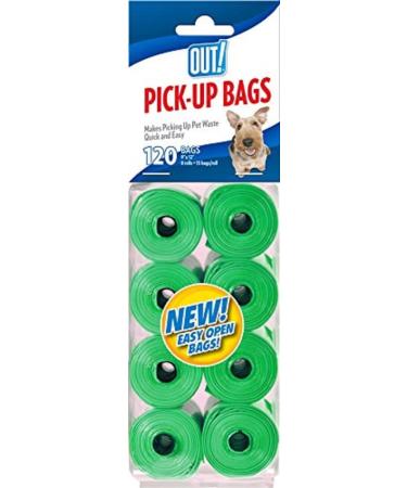 OUT! Dog Poo Bags Strong Leak Proof Dog Waste Bags 120 Green Bags 120 count (Pack of 1) Green