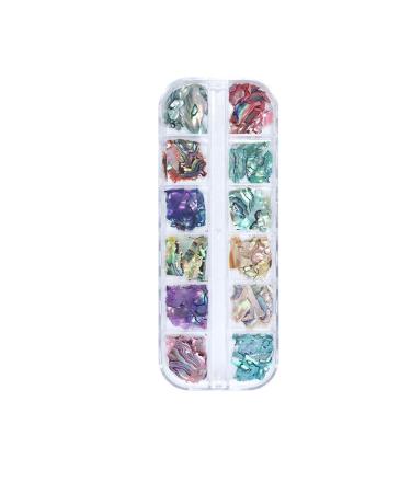 1 Box 3D Abalone Shell Irregular Nail Art Decorations Shimmer Pearl Jewelry Tips Manicure DIY Nail Art Decorations