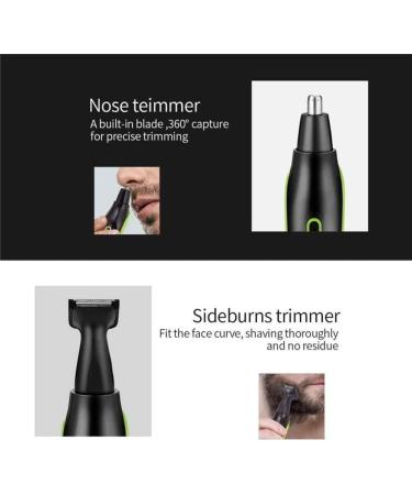 4-in-1 USB Rechargeable Nose Hair Trimmer for Men - Waterproof Ear & Eyebrow Clipper - Perfect for Travel & Family Use - Buy Online on SooperMarket.com
