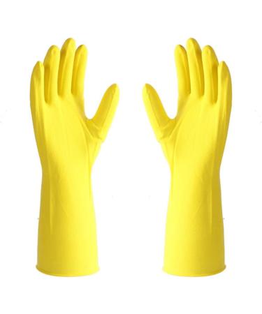 Colorful Nitrile Rubber Gloves Household Kitchen Work Dishwashing Extra Thick and Durable Household Cleaning Waterproof Gloves huangse Medium - Buy Online on SooperMarket.com