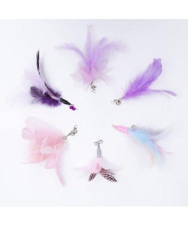Jetczo Cat Wand Toy - Feather Replacements with Bells for Interactive Exercise - 6 Piece Set - Buy Online on SooperMarket.com