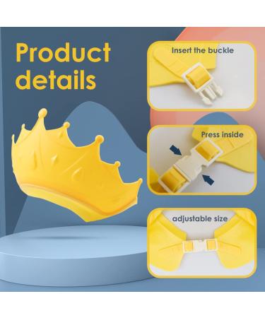 Naihod Soft Baby Shower Cap 2 Piece Set - Adjustable Bathing Shampoo Protection Hat for Toddler Kids - Buy Online on SooperMarket.com