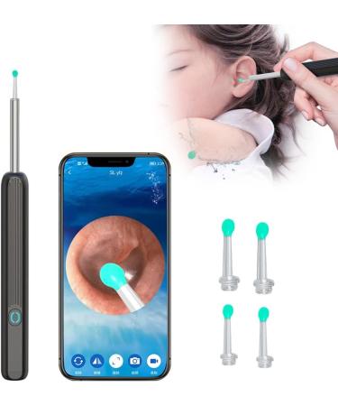 BTSEURY Rechargeable Wireless Visual Ear Cleaner - Ear Wax Remover Tool for Earwax Cleaning in Black - Buy Online on SooperMarket.com