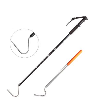 YomyRay Snake Hook Reptile Grabber Rattle Snake Catcher Stainless Steel And Aluminium Alloy Handing Tool 3-Section Extandable (135cm / 53 Inch) 53 Inch Extendable