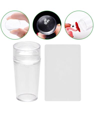 Nail Art Stamper Set - Fluorescent Silicone Nail Stamping Kit with Scraper for DIY Manicure | International Shipping - Buy Online on SooperMarket.com