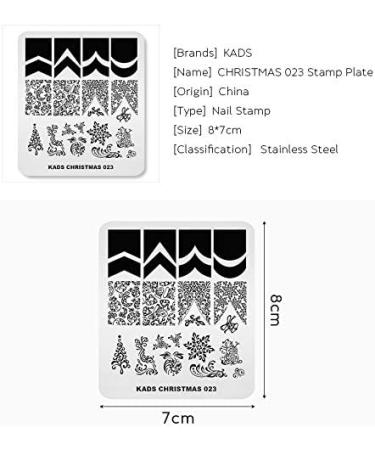 Alexnailart Christmas Halloween Nail Stamping Plate (CHRISTMAS 023) - Manicure Templates for Festive Nail Art Designs - Buy Online on SooperMarket.com