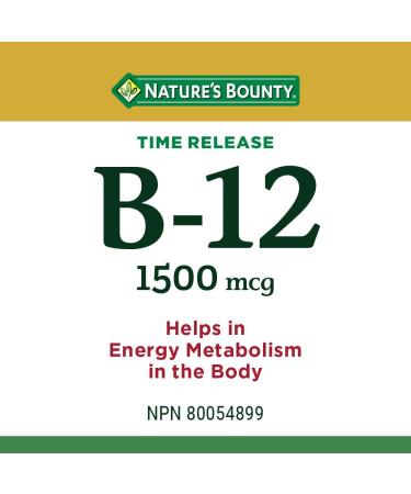 Nature's Bounty Melatonin 10mg 120 Count Value Size Helps Reset Body's Sleep-Wake Cycle Reduce Effects of Jet-lag Reduce Time it Takes to Get to Sleep & Time Release Vitamin B-12 Tablet 1500 mcg - Buy Online on SooperMarket.com