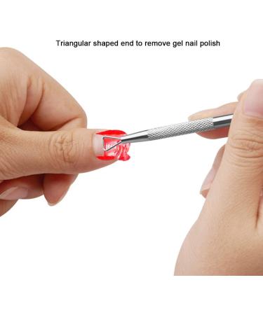Double Ends Stainless Steel Triangle Cuticle Peeler Scraper Dead Skin Pusher Remove Gel Nail Polish Nail Art Remover Tool Practical and Popular Durability and practicality - Buy Online on SooperMarket.com