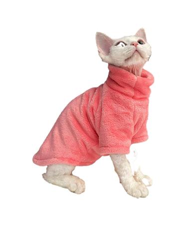 DSOUWEH Practical And Cute Cat Sweater For Everyday Comfort Clothes For Polyester Cat Clothing Cat Hoodie Easy To Clean pink S pink S