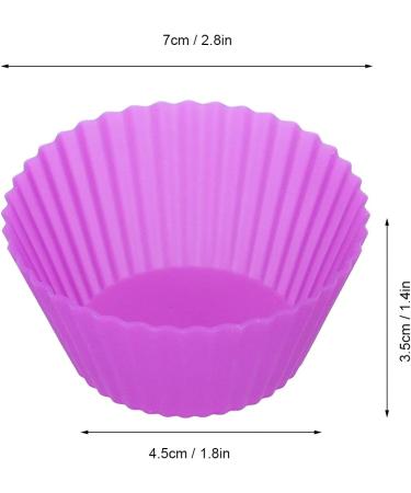 Silicone Cup Delaman 10Pcs Silicone Cup Resuable Food Grade Cake Mold Cupcake Liners for Bakery Home - Buy Online on SooperMarket.com