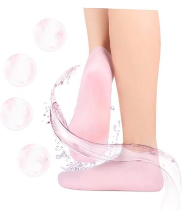 minkissy 2 Pairs Sock Skin Soles Gel Booties Moisturing Foot Moisturizing Foot Moisturizer Spa Stocking Skin Protect Soles Foot Lotion Spa Soften Women's Heel Silicone Gel Pink Sebs - Buy Online on SooperMarket.com