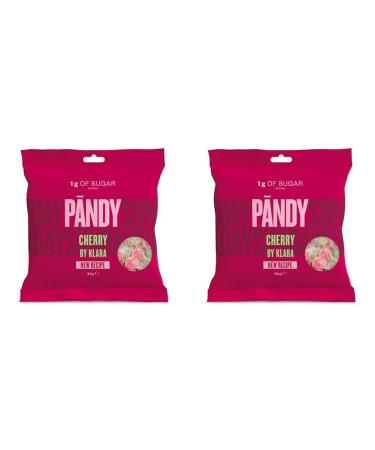 PANDY Candy CHERRY - Refreshing and Sourish Cherry Gummy Candies Bag Only 1g Sugar & 80 Calories 1x50g (Pack of 2)