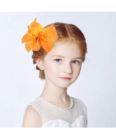 JSGHGDF Fabric Flower Hair Clip for Women Elegant Cloth Flower Side Clip Hair Style Accessories Ponytail Holder Barrettes Purple - Buy Online on SooperMarket.com