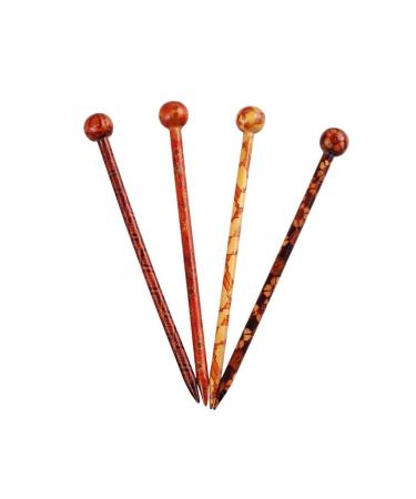 Hellery Women Lady Handmade Wooden Hair Stick Hair Chopsticks Hairpin Fashion Hair Accessories (4 Pack)