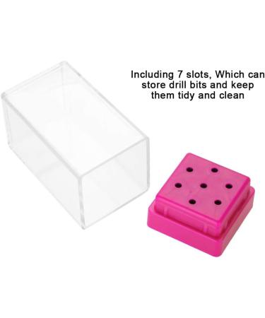 Manicure Tool Organizer Displayer Stand with 7 Slots for Nail Drill Bit Collection (Rose Red) - Buy Online on SooperMarket.com