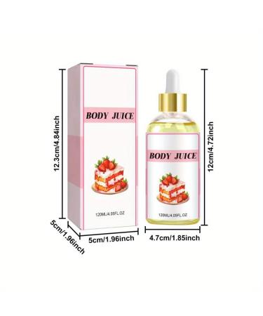 Buy 120ml Organic Strawberry Shortcake Body Juice Oil | Moisturizing & Massage Oil for Men & Women | Natural Strawberry Scent - Buy Online on SooperMarket.com