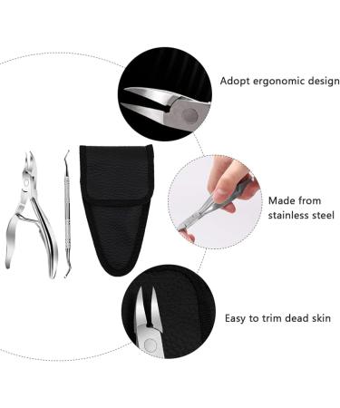 1 Set Manicure 2-piece Set Pedicure Clippers Pedicure Cuticle Cuticle Shaver Dead Skin Scissor Pedicure Nail Trimmer Nail Tool 2 Piece Set Household Stainless Steel - Buy Online on SooperMarket.com