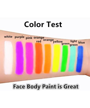 Go Ho Neon Face & Body Paint Palette - UV Glow in the Dark Water Activated Eyeliner for Halloween Makeup & Cosplay Costumes - Buy Online on SooperMarket.com