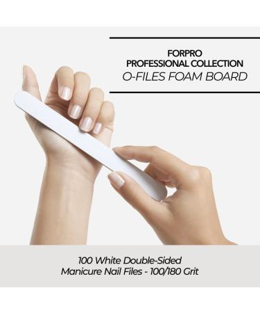 ForPro Double-Sided Manicure Nail File 100/180 Grit, White 100-Count Foam Boards - 6L x .75W - Buy Online on SooperMarket.com